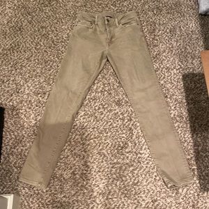 Mens AEO Khaki Skinny Jeans